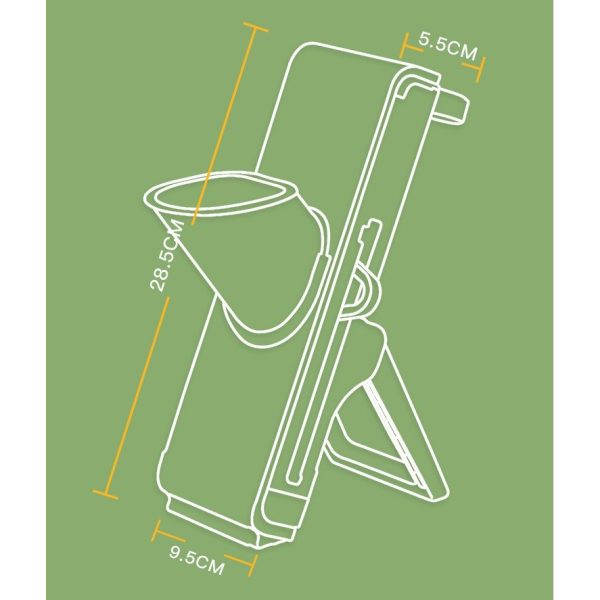 Feliator de Legume Multifunctional, Flippy, Taieturi Diferite, Razatoare pentru Bucatarie, Taietor de Cartofi, Presa Manuala, Pliabila, Extensibila, PP PET, 23.5x9.5x5.5 cm, Gri - imagine 8