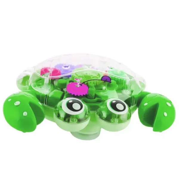 Jucarie Interactiva Pentru Copii, Model Crab, Plastic, Cu Lumini, 2 Ani+, Verde - imagine 2