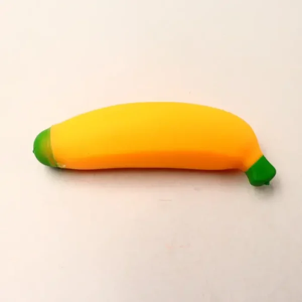 Jucarie Squeeze, Model Banana, Antistres, Galben,13 Cm , Pentru Copii - imagine 2