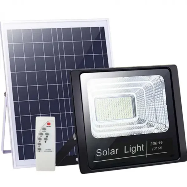 Kit Solar, Lampa Solara Cu Telecomanda Si Panou Solar Ip 66, 200w