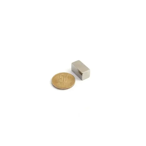 Magnet Foarte Puternic, Tip Bloc, 20 X 10 X 10 Mm, Gri - imagine 2