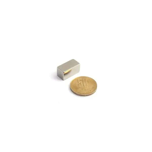 Magnet Foarte Puternic, Tip Bloc, 20 X 10 X 10 Mm, Gri - imagine 3