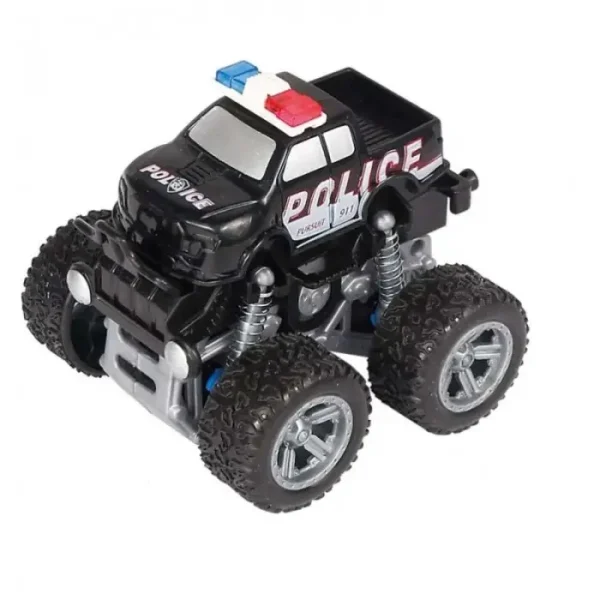 Masinuta Off-road 4 X 4, Monster Truck, Politie, Negru