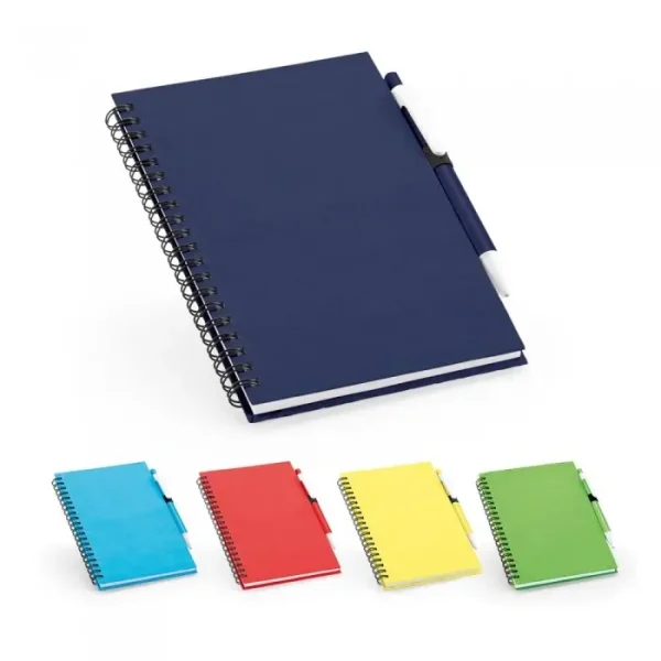 Notepad Cu Spirala B6 Cu 160 De Pagini Reciclate Liniate, Coperta Tare Si Suport Pentru Pix, 13x18 Cm, Albastru Inchis - imagine 3