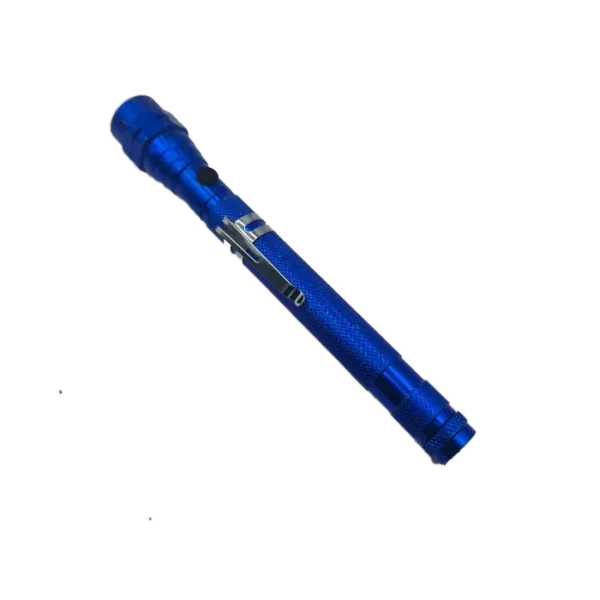 Recuperator Telescopic, Lanterna Led, Magnet, Sistem Prindere Curea, 17 Cm, Albastru