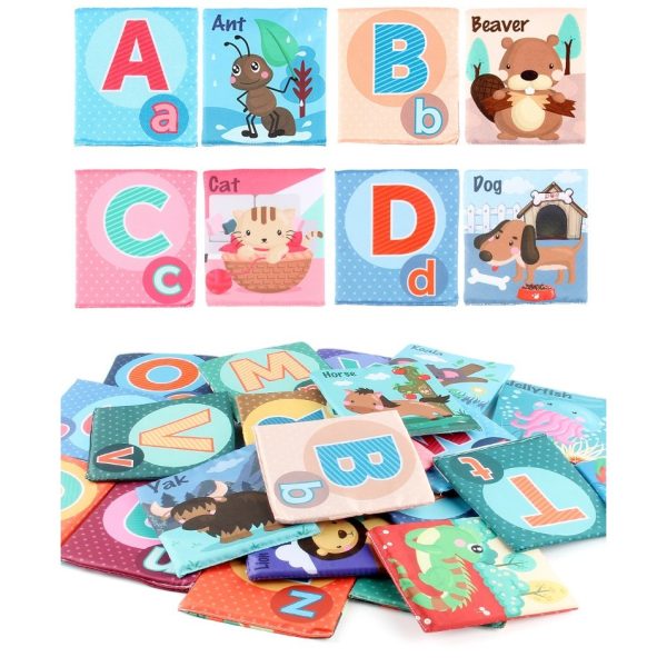 Set 26 Carduri din Panza cu Doua Fete, Flippy, Model Litere, Educational, Interactiv, Saculet Inclus, Multicolor - imagine 5