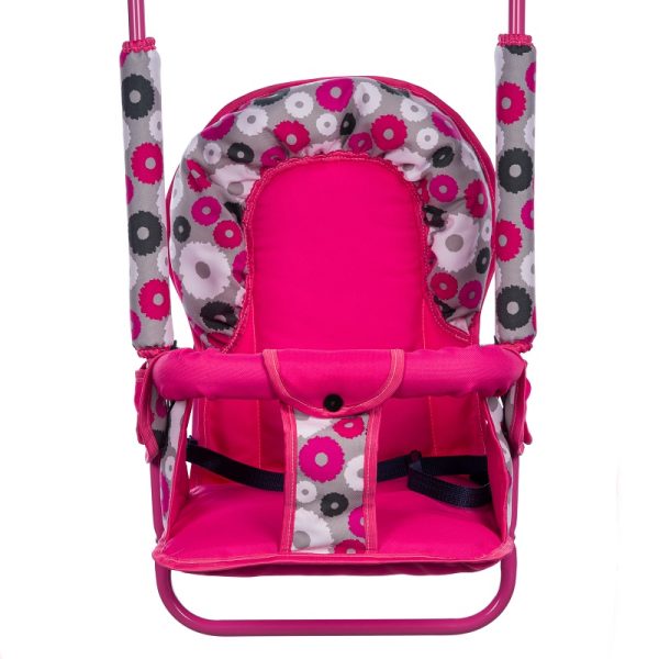 Leagan pentru copii, AppeKids, pentru interior si exterior, Pink Flowers - imagine 2