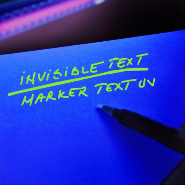 Marker permanent cu cerneala verde invizibila, detectabila sub lumina uv - imagine 5