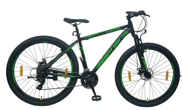 Bicicleta panther 29 inch, frane pe disc, 21 viteze, cadru otel, negru-verde