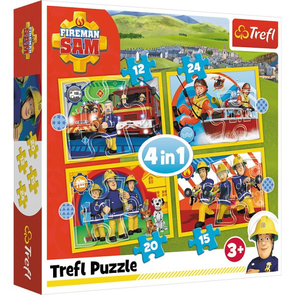 PUZZLE TREFL 4IN1 AJUTOARELE POMPIERULUI SAM