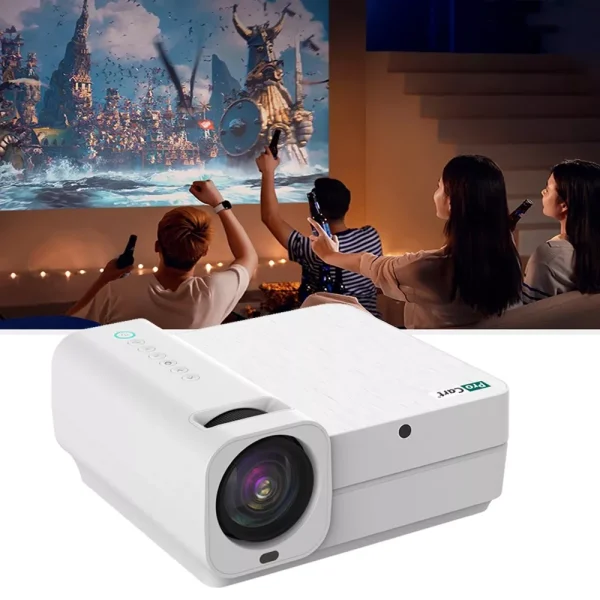 Video proiector 4k wifi home theater, google play, hdmi, usb, 7000 lm, av, micro sd, telecomanda - imagine 6