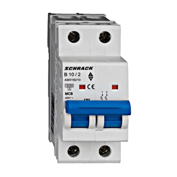 Siguranță Automată (Disjunctor) Schrack, 2P, 10A, Curba B, 6kA, Amparo, AM617210