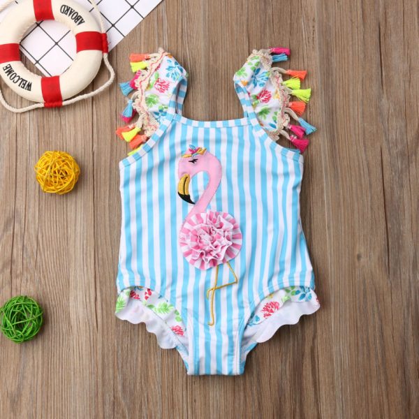 Costum Baie Flamingo Drool (Marime: 100)