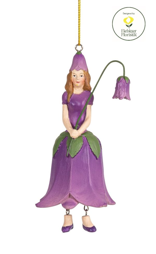 Figurina cu agatatoare Flower Girl Campanula, 11 cm