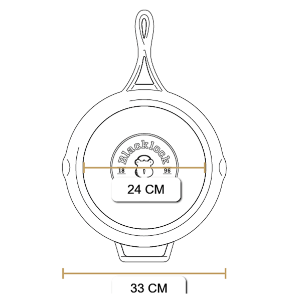 Tigaie adanca rotunda din fonta cu maner Lodge triplu asezonata Blacklock 30 cm L-BL39SK - imagine 10