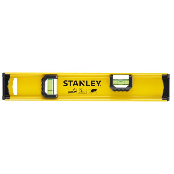 Stanley 0-42-072, Nivela basic I-Beam, 30cm, 2 fiole, precizie de 2mm/m