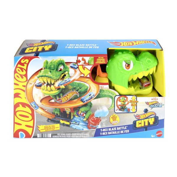 HOT WHEELS CITY SET STATIA DE POMPIERI SI BATALIA CU TREX