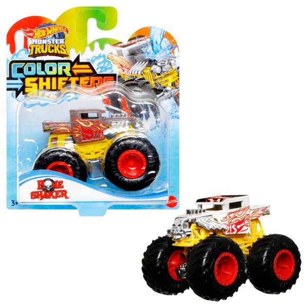 HOT WHEELS MONSTER TRUCK CAMION CU CULORI SCHIMBATOARE SCARA 1:64