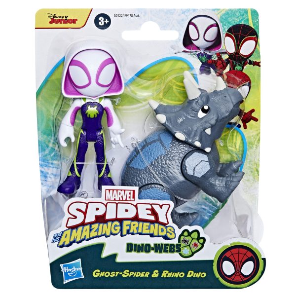 SPIDEY SI PRIETENII MARVEL DINO WEBS GHOST-SPIDER SI RHINO DINO