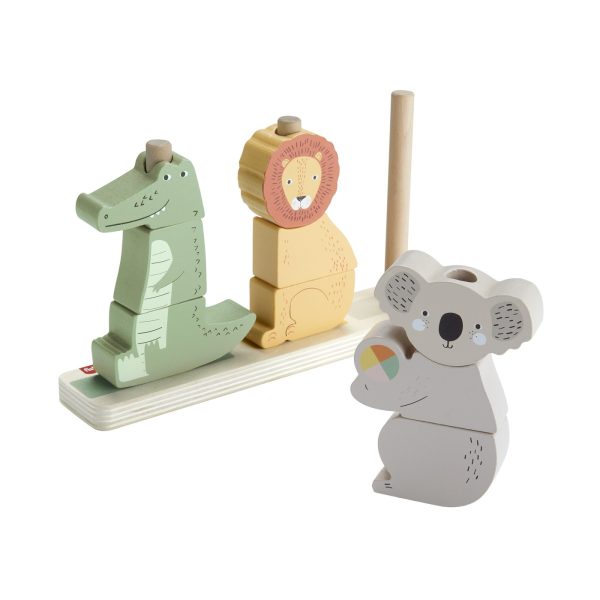 FISHER PRICE JOC DE STIVUIRE DIN LEMN CU ANIMALUTE - imagine 2