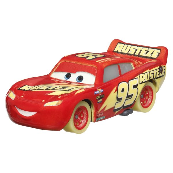 CARS GLOW RACERS MASINUTA METALICA FULGER MCQUEEN 1:55 - imagine 2