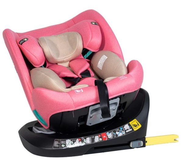 Scaun Auto Saphir DELUXE BUF BOOF iSIZE UnicornPink cu Isofix pozitie somn 165 grade rotativ 360 grade 40-150 cm - imagine 9