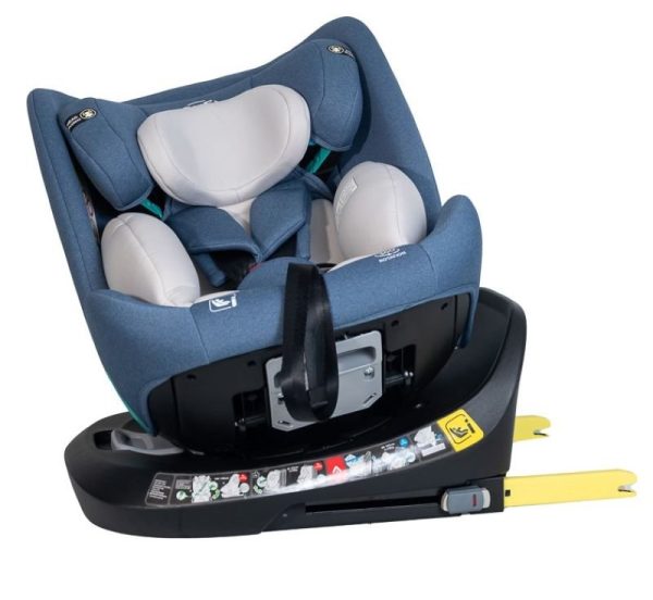 Scaun Auto Saphir DELUXE BUF BOOF iSIZE Blue cu Isofix pozitie somn 165 grade rotativ 360 grade 40-150 cm - imagine 11