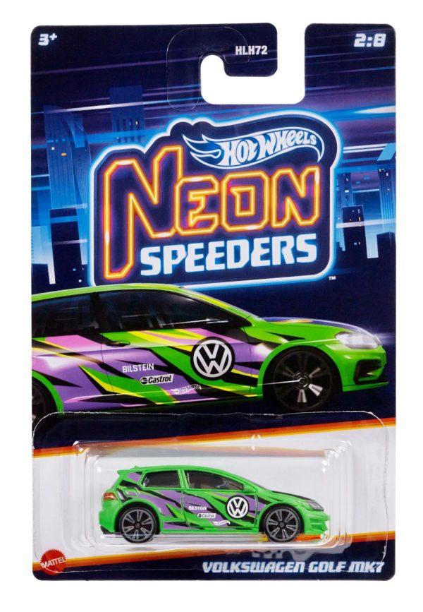 HOT WHEELS MASINUTA METALICA NEON SCARA 1:64 - imagine 2