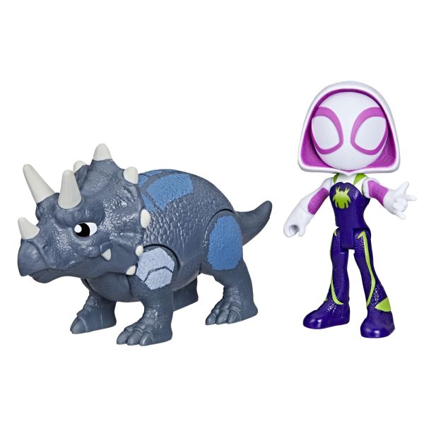 SPIDEY SI PRIETENII MARVEL DINO WEBS GHOST-SPIDER SI RHINO DINO - imagine 2