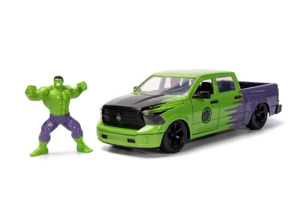 JADA MARVEL SET FIGURINA HULK SI MASINUTA METALICA RAM 1500 2014 SCARA 1:24 - imagine 2