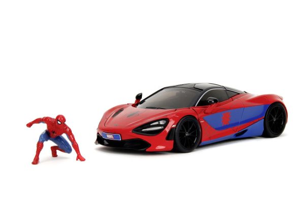 JADA MARVEL SET FIGURINA SPIDER MAN SI MASINUTA METALICA MCLAREN 720S SCARA 1 LA 24 - imagine 2