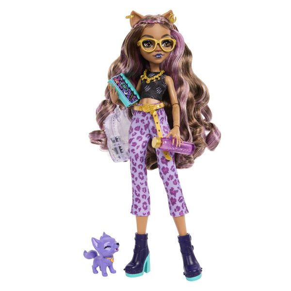 MONSTER HIGH PAPUSA CLAWDEEN WOLF SI CATELUL CRESCENT - imagine 3