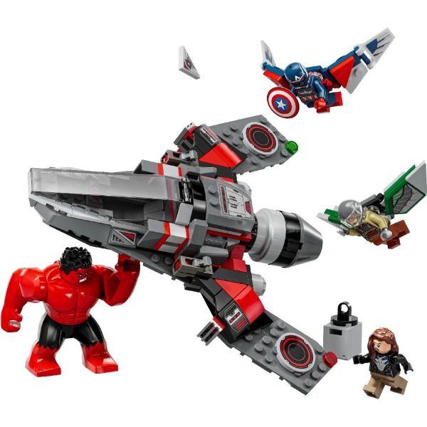 LEGO MARVEL SUPER HEROES BATALIA DINTRE CAPITANUL AMERICA SI HULK ROSU 76292 - imagine 2