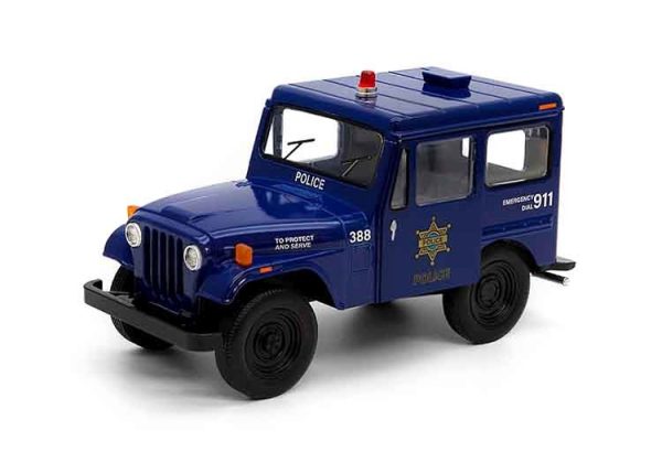 MASINUTA METALICA JEEP DJ-5B POLITIE/ POMPIERI 13CM SCARA 1 LA 26 - imagine 3