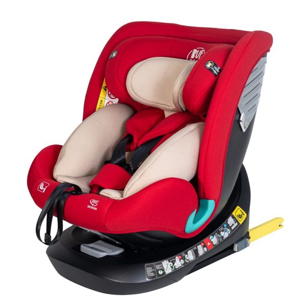 Scaun Auto Saphir DELUXE BUF BOOF iSIZE Red cu Isofix pozitie somn 165 grade rotativ 360 grade 40-150 cm - imagine 11