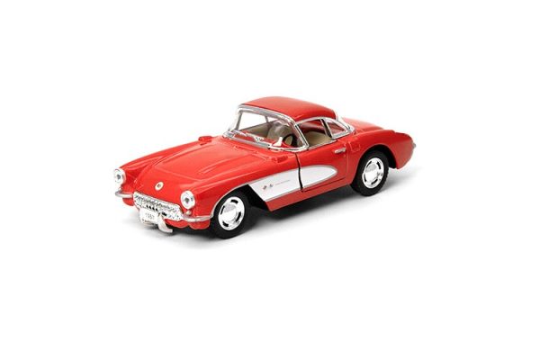 MASINUTA METALICA CHEVROLET CORVETTE 1957 13CM SCARA 1 LA 34 - imagine 3