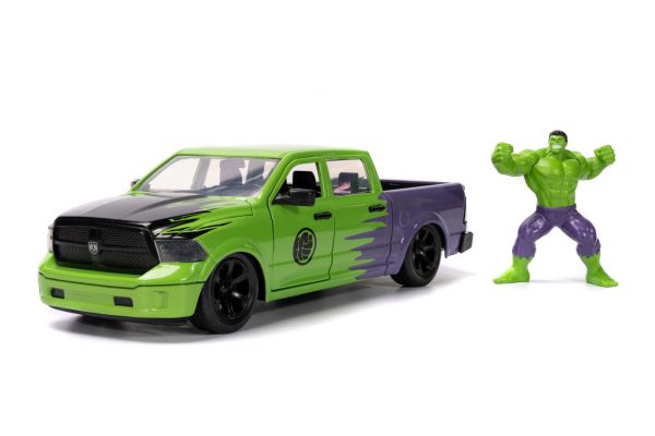 JADA MARVEL SET FIGURINA HULK SI MASINUTA METALICA RAM 1500 2014 SCARA 1:24 - imagine 3