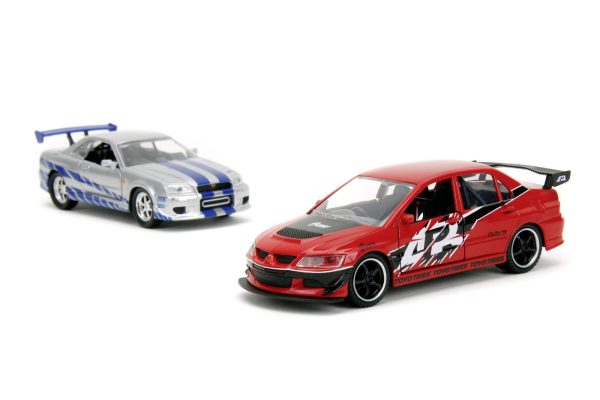 JADA FAST AND FURIOUS SET 2 MASINI METALICE MITSUBISHI LANCER EVOLUTION IX 1:32 - imagine 3