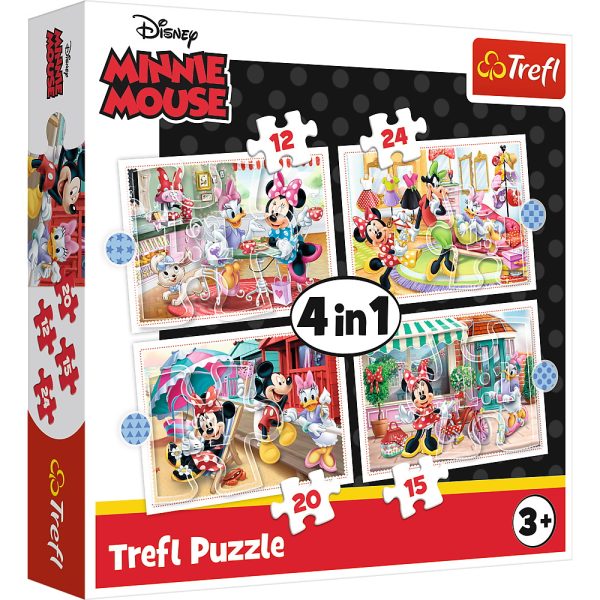 PUZZLE TREFL 4IN1 MINNIE MOUSE SI PRIETENII EI