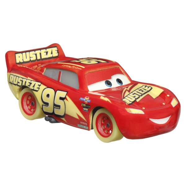 CARS GLOW RACERS MASINUTA METALICA FULGER MCQUEEN 1:55 - imagine 4