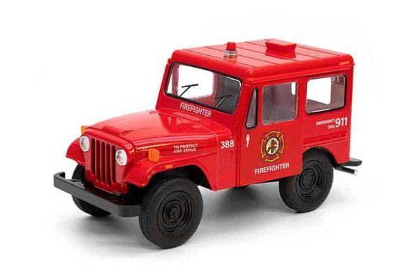 MASINUTA METALICA JEEP DJ-5B POLITIE/ POMPIERI 13CM SCARA 1 LA 26 - imagine 4