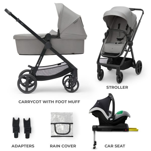 CARUCIOR KINDERKRAFT NEWLY, 4 IN 1, MOONLIGHT GREY - imagine 4