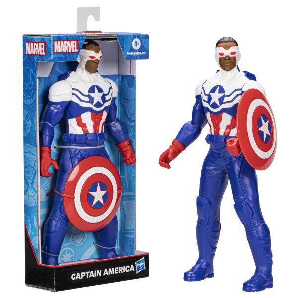 MARVEL AVENGERS FIGURINA CAPTAIN AMERICA ALBASTRU DESCHIS 24CM - imagine 4