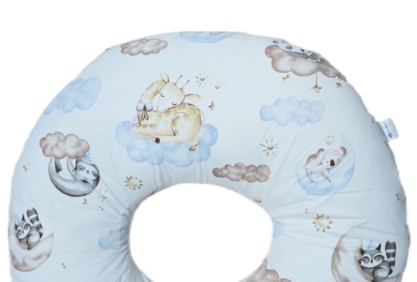 Perna pentru alaptare, 100% Bumbac, 60X60 cm, Appekids - Clouds - imagine 3