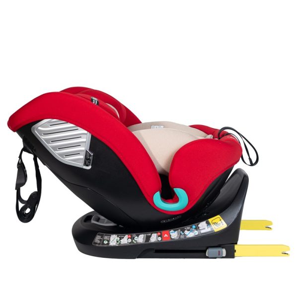 Scaun Auto Saphir DELUXE BUF BOOF iSIZE Red cu Isofix pozitie somn 165 grade rotativ 360 grade 40-150 cm - imagine 9