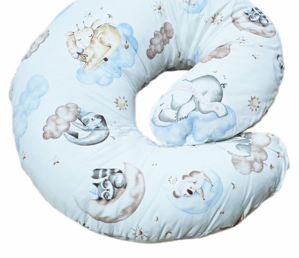 Perna pentru alaptare, 100% Bumbac, 60X60 cm, Appekids - Clouds - imagine 6