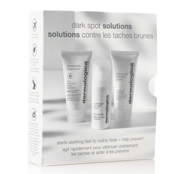 Dark Spot Solutions Kit Set Dermalogica: Powerbright Moisturizer, Paraben-Free, UV Protection, Broad Spectrum Sunscreen, SPF 50, 12 ml + PowerBright, Anti-Dark Spots, Morning, Serum, For Face, 10 ml + PowerBright, Vitamin C, Anti-Dark Spots, Night, Cream, For Face & Neck, 15 ml - Unisex