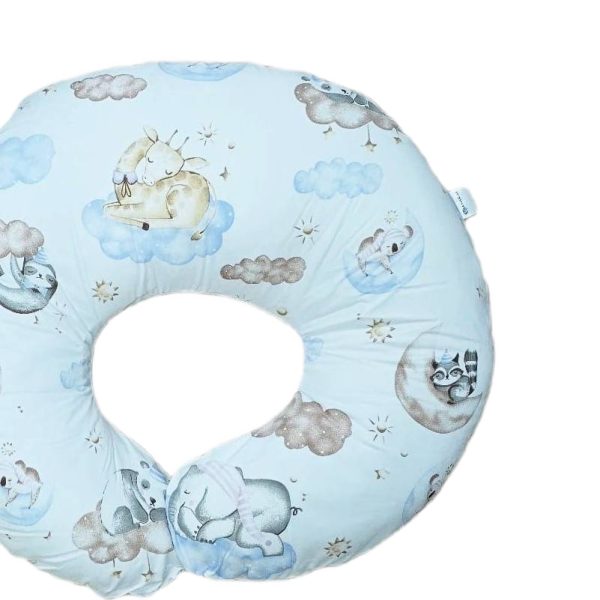 Perna pentru alaptare, 100% Bumbac, 60X60 cm, Appekids - Clouds - imagine 2