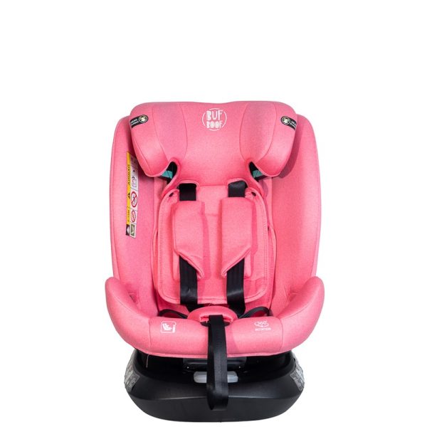 Scaun Auto Saphir DELUXE BUF BOOF iSIZE UnicornPink cu Isofix pozitie somn 165 grade rotativ 360 grade 40-150 cm - imagine 7