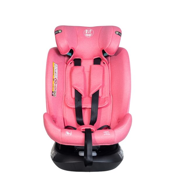 Scaun Auto Saphir DELUXE BUF BOOF iSIZE UnicornPink cu Isofix pozitie somn 165 grade rotativ 360 grade 40-150 cm - imagine 8